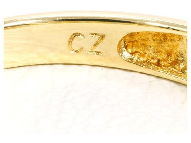 Autre Marque 10K Gelbgold-Ring mit Zirkonia Golden - Ansicht 5