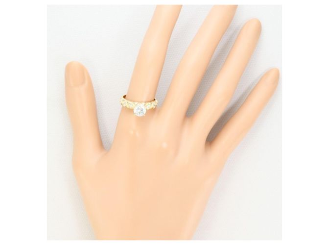 Autre Marque 10K Gelbgold-Ring mit Zirkonia Golden - Ansicht 6