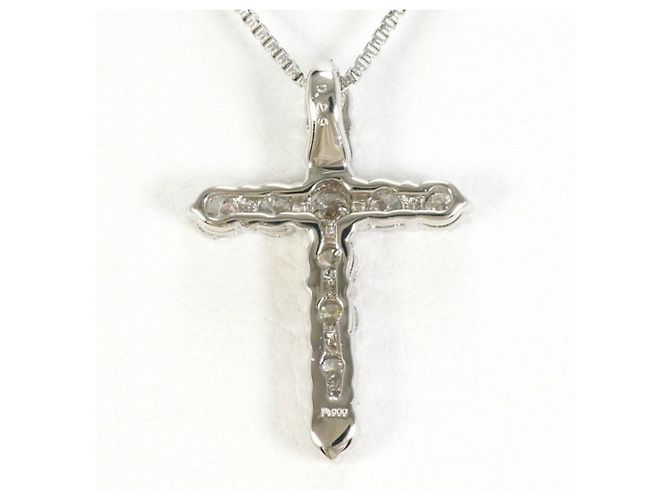 Autre Marque PT900 Platin-Halskette mit Diamant - Ansicht 3