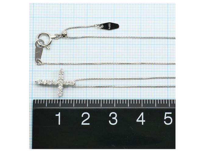 Autre Marque PT900 Platin-Halskette mit Diamant - Ansicht 4