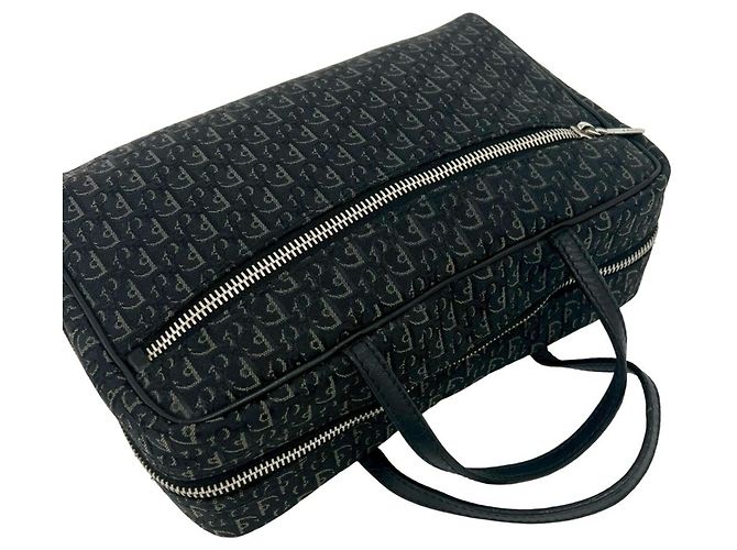 Borsa Mini Boston Christian Dior Trotter nera Nero - vista 4