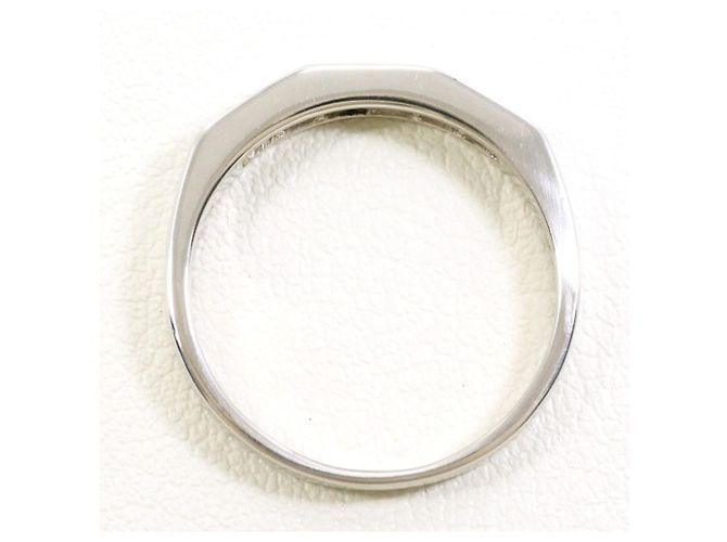 Autre Marque Anello a fascia in platino e diamanti - vista 2