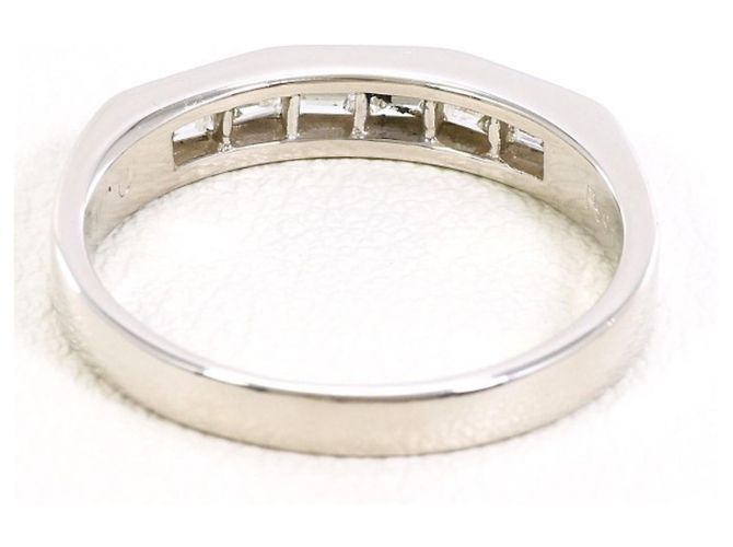 Autre Marque Anello a fascia in platino e diamanti - vista 3
