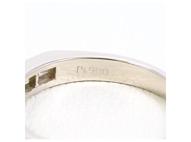 Autre Marque Anello a fascia in platino e diamanti - vista 4
