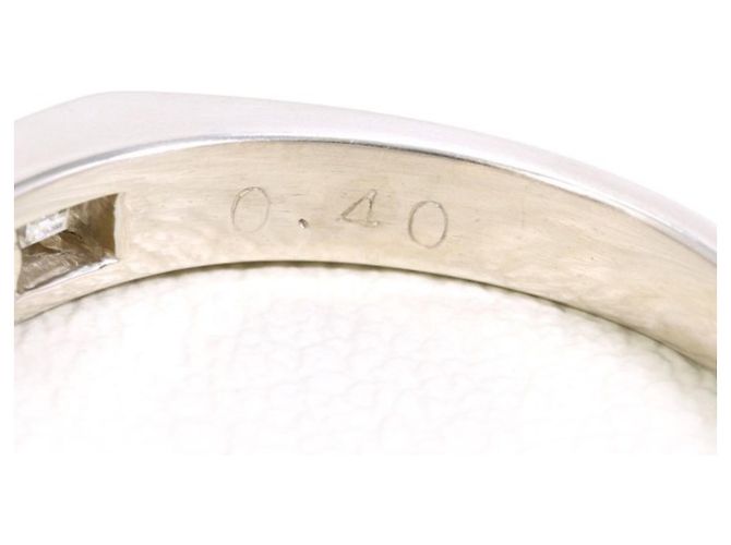 Autre Marque Anello a fascia in platino e diamanti - vista 5