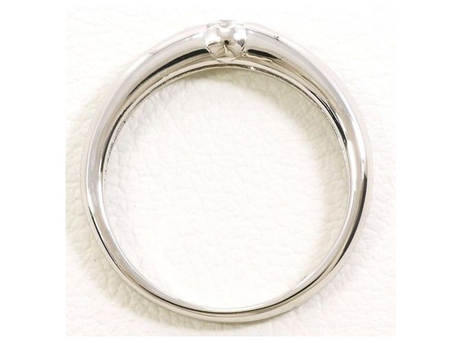 Autre Marque Platinring mit Diamant und Saphir - Ansicht 2