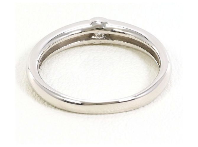 Autre Marque Platinring mit Diamant und Saphir - Ansicht 3