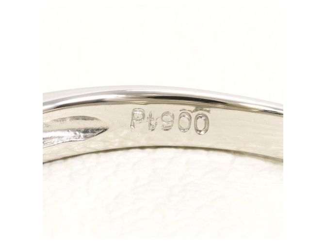 Autre Marque Platinring mit Diamant und Saphir - Ansicht 4