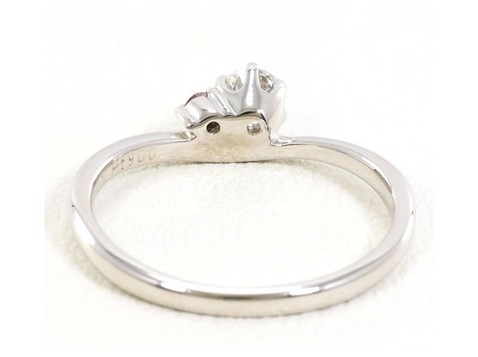 Autre Marque Platin- und Diamantring Pink - Ansicht 3