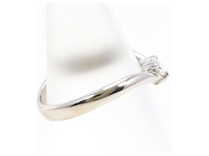 Autre Marque PT900 Platinring mit Diamant - Ansicht 2