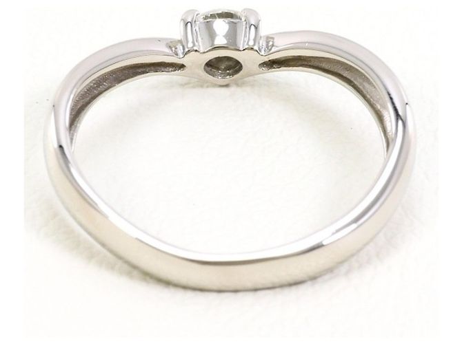 Autre Marque PT900 Platinring mit Diamant - Ansicht 3