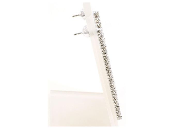 Autre Marque Orecchini pendenti in oro bianco 14K con diamanti D'oro - vista 2
