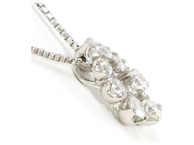Autre Marque PT900 Platinhalskette mit 0.30ct Diamant - Ansicht 2