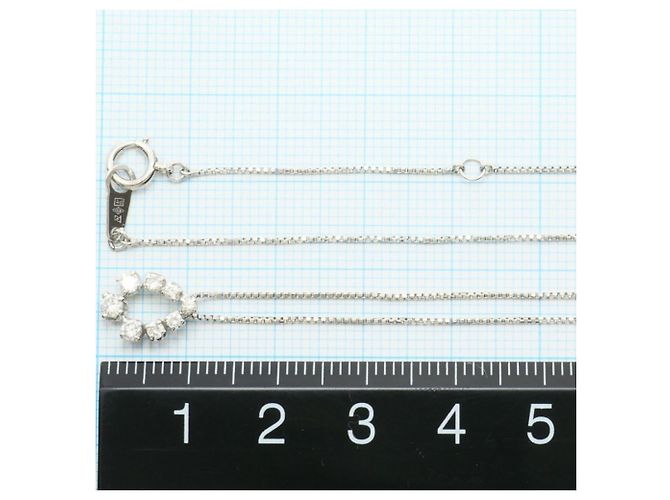 Autre Marque PT900 Platinhalskette mit 0.30ct Diamant - Ansicht 4