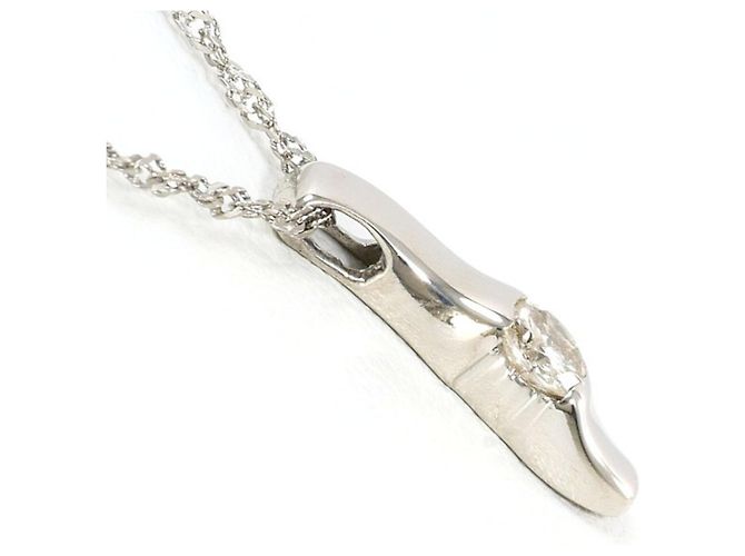 Autre Marque PT900 Platin-Halskette mit Diamant - Ansicht 2