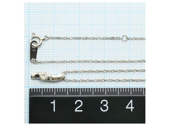 Autre Marque PT900 Platin-Halskette mit Diamant - Ansicht 4