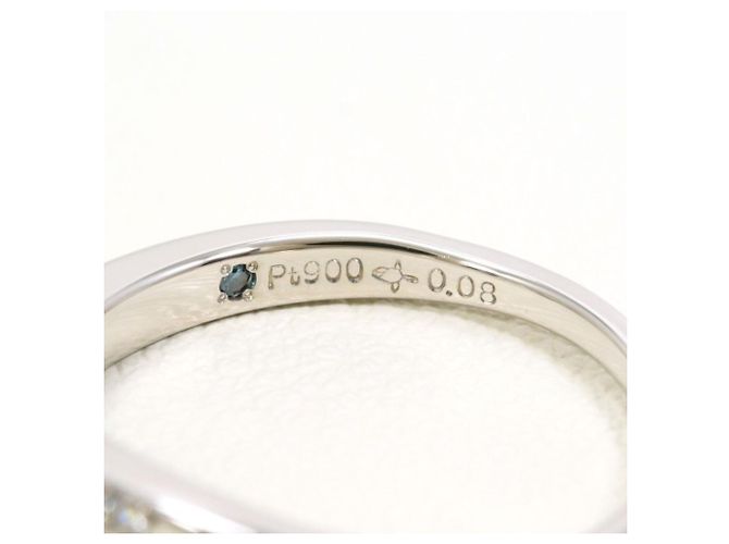 Autre Marque PT900 Platinring mit Diamanten Pink Blau - Ansicht 4