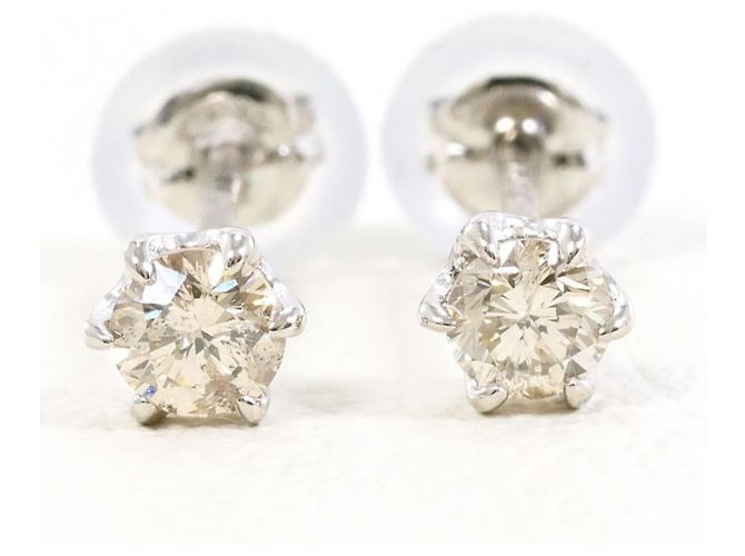 Autre Marque PT900 Platin Diamant Ohrstecker - Ansicht 2