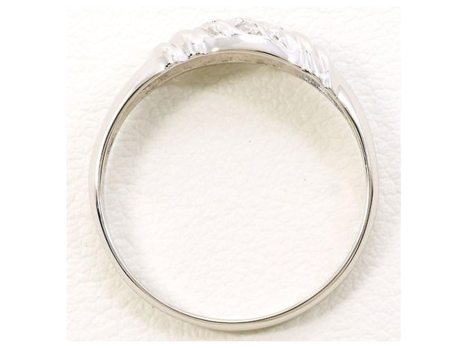 Autre Marque Anello a fascia in platino PT850 con diamante - vista 2