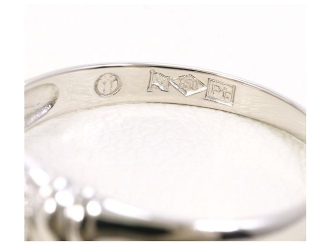 Autre Marque Anello a fascia in platino PT850 con diamante - vista 5