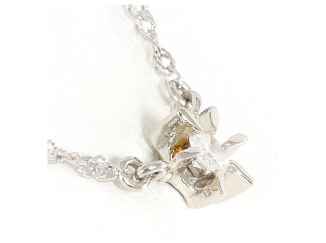 Autre Marque PT850 Platin-Halskette mit Diamant - Ansicht 2