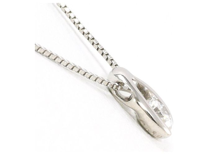 Autre Marque Platin-Halskette mit Diamant - Ansicht 2