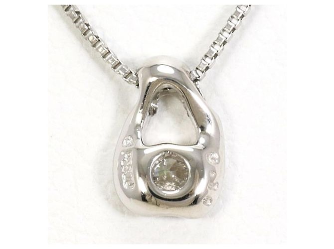 Autre Marque Platin-Halskette mit Diamant - Ansicht 3