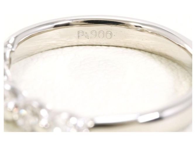 Autre Marque PT900 Platinring mit Diamant - Ansicht 4