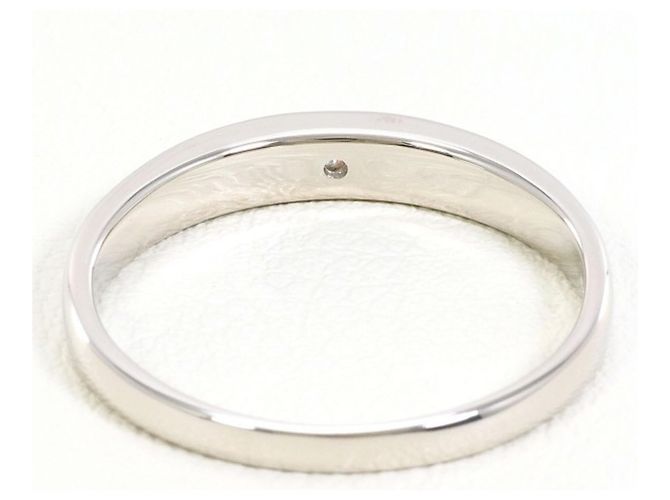 Autre Marque Anello a fascia in platino e diamanti - vista 3