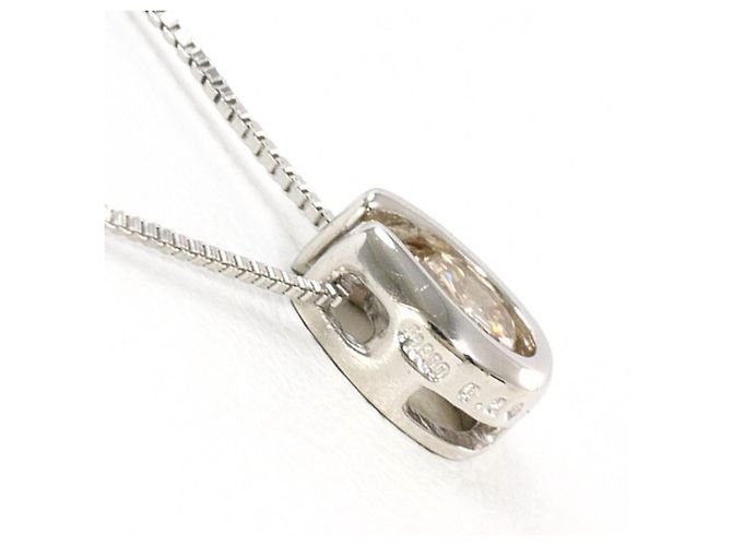 Autre Marque Collana in platino PT900 e PT850 con diamante marrone - vista 2
