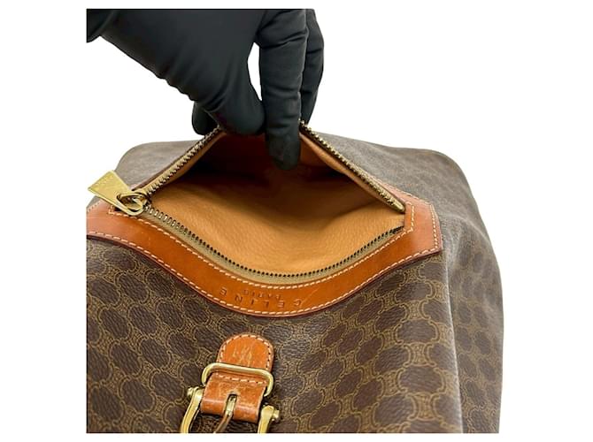 Céline CELINE Vintage Macadam Blazon Pattern Lederrucksack Braun - Ansicht 10