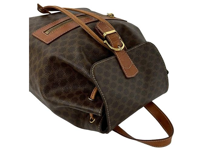 Céline CELINE Vintage Macadam Blazon Pattern Lederrucksack Braun - Ansicht 4