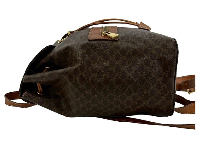 Céline CELINE Vintage Macadam Blazon Pattern Lederrucksack Braun - Ansicht 5