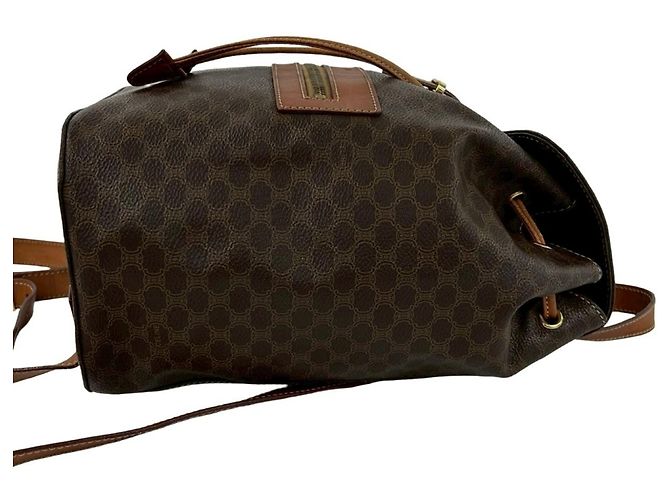 Céline CELINE Vintage Macadam Blazon Pattern Lederrucksack Braun - Ansicht 6