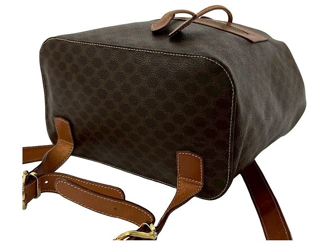 Céline CELINE Vintage Macadam Blazon Pattern Lederrucksack Braun - Ansicht 8