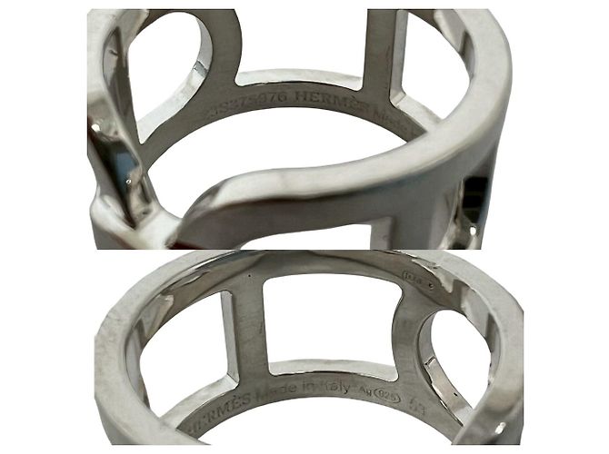 Hermès Hermes Vintage Ever Chaine d'Ancre Ring Silber - Ansicht 3