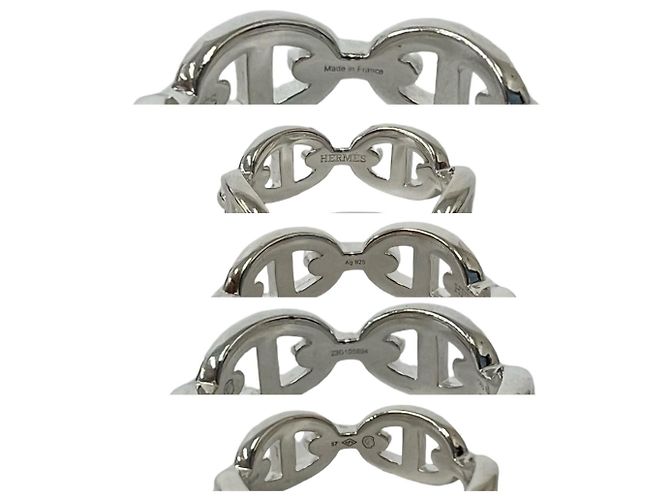 Ring Hermès Anello Enchainée Hermes in Argento 925 - vista 3