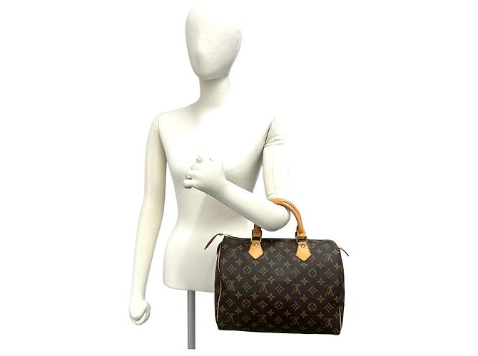Louis Vuitton Vintage Speedy 30 Monogram Leder Handtasche Braun - Ansicht 2