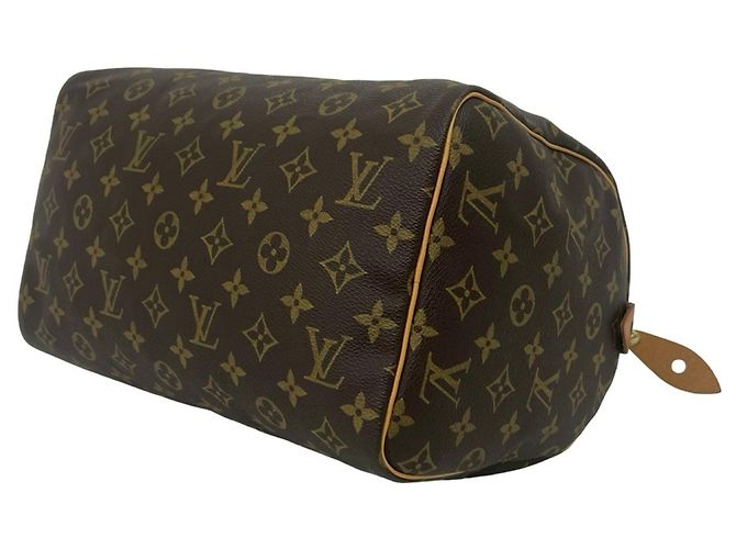 Louis Vuitton Vintage Speedy 30 Monogram Leder Handtasche Braun - Ansicht 8