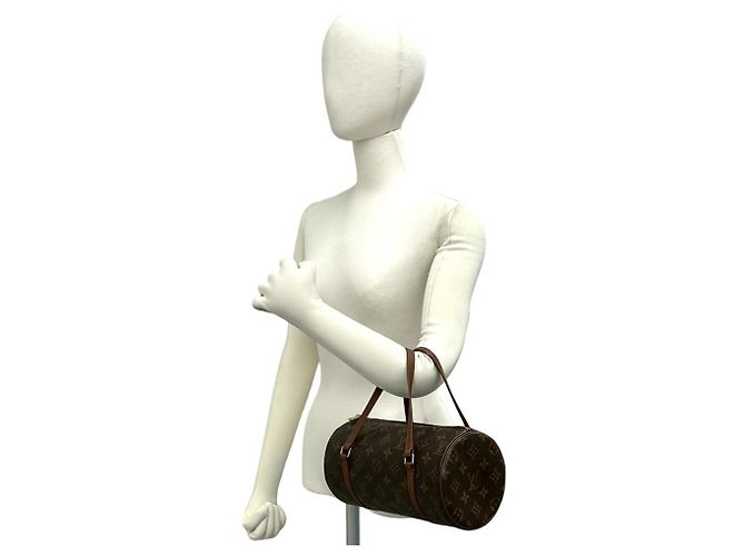 Louis Vuitton Vintage Papillon 25 Monogram Leder Handtasche Braun - Ansicht 2