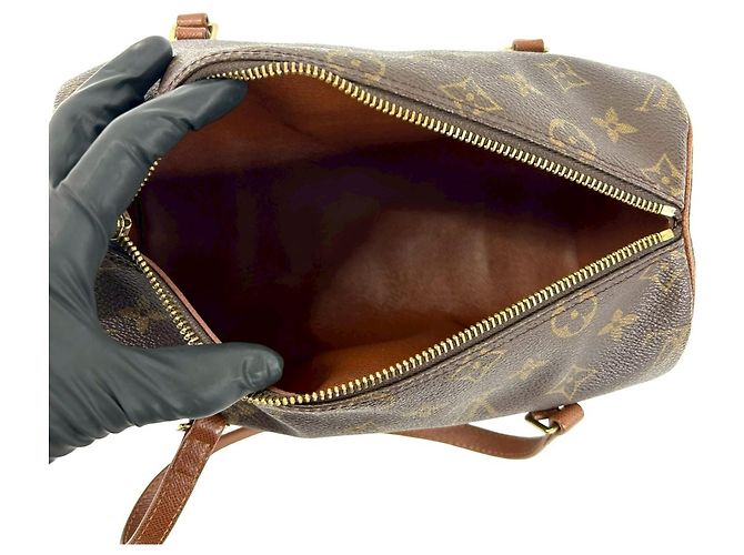 Louis Vuitton Vintage Papillon 25 Monogram Leder Handtasche Braun - Ansicht 9