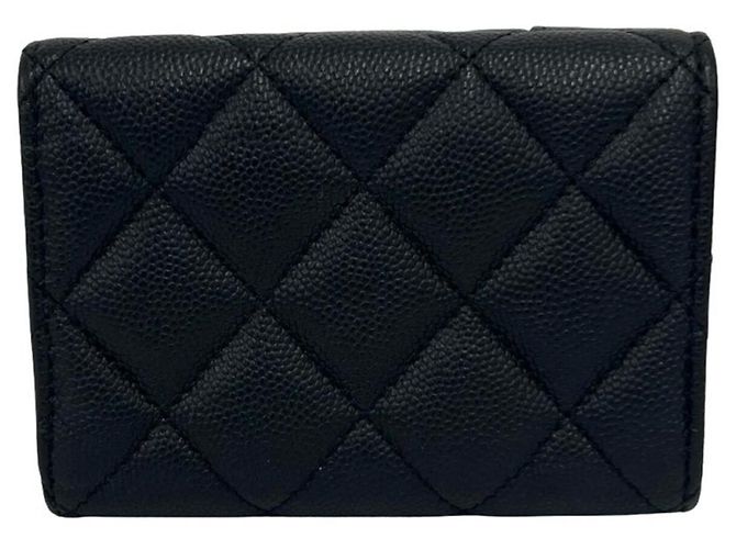 Cartera tríptico Chanel Mademoiselle Coco Mark en piel caviar Negro - vista 2