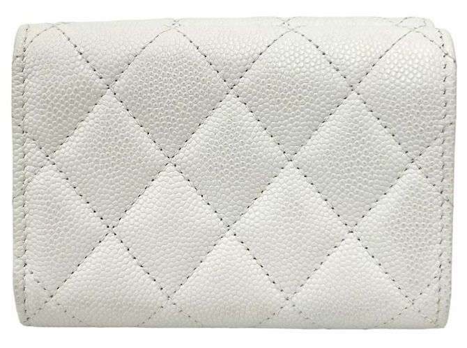 Cartera Plegable Matelassé Coco Mark Chanel Blanco - vista 2