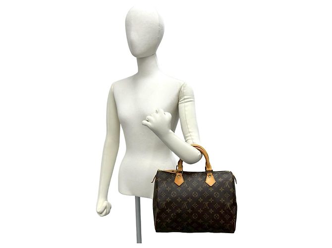 Louis Vuitton Vintage Speedy 30 Monogram Leder Handtasche Braun - Ansicht 2