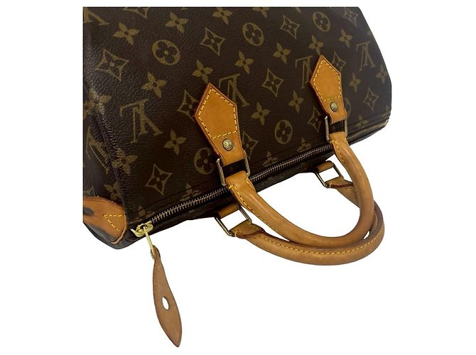 Louis Vuitton Vintage Speedy 30 Monogram Leder Handtasche Braun - Ansicht 4