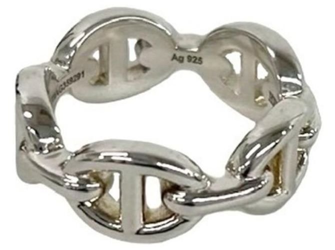 Ring Hermès Anello Chaine d'Ancre Enchainée Hermes Argento - vista 5
