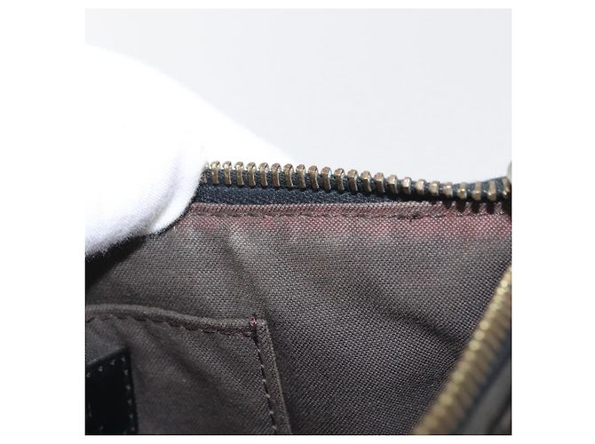 Borsa a tracolla FENDI Zucchino Canvas con catena Nero Oro Auth bs35294A D'oro - vista 10