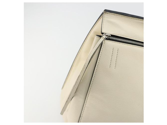Céline Borsa CELINE in pelle bianco argento Auth 182125A - vista 11