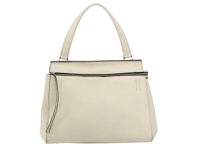 Céline Borsa CELINE in pelle bianco argento Auth 182125A - vista 13