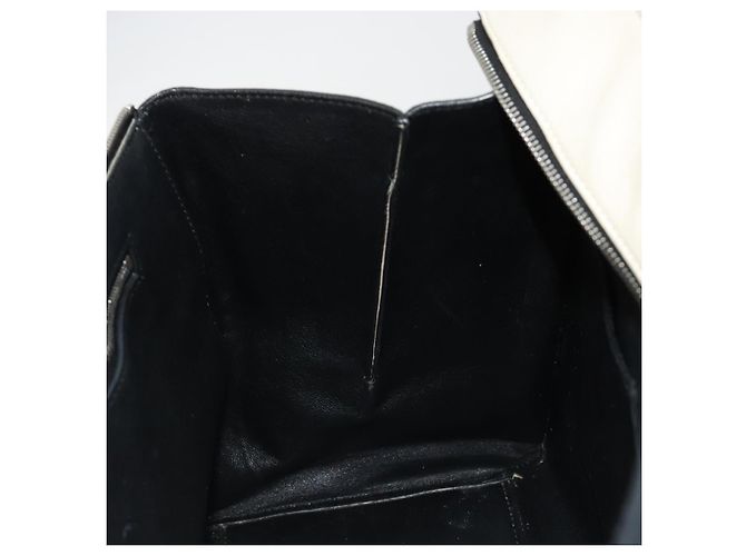 Céline Borsa CELINE in pelle bianco argento Auth 182125A - vista 19